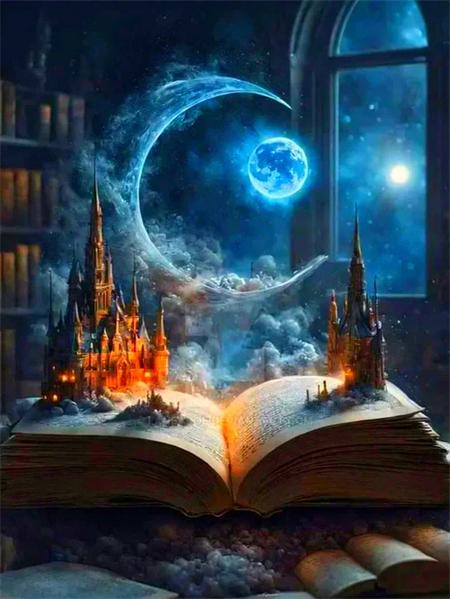 Набор для алмазной живописи Книга Фэнтези Полный квадрат Круглая вышивка Мозаика Пейзаж Вышивка крестом Набор для домашнего декора