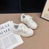 Весна 2026 Детские низкие белые спортивные кеды в корейском стиле для мальчиков и девочек - Мягкая подошва, модные для школьников