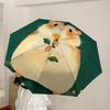 1pc Hamster Flower Automatic Folding Umbrella - Portable Collapsible Design, 8-Rib Iron Frame, Casual Outdoor Accessory yy251215225