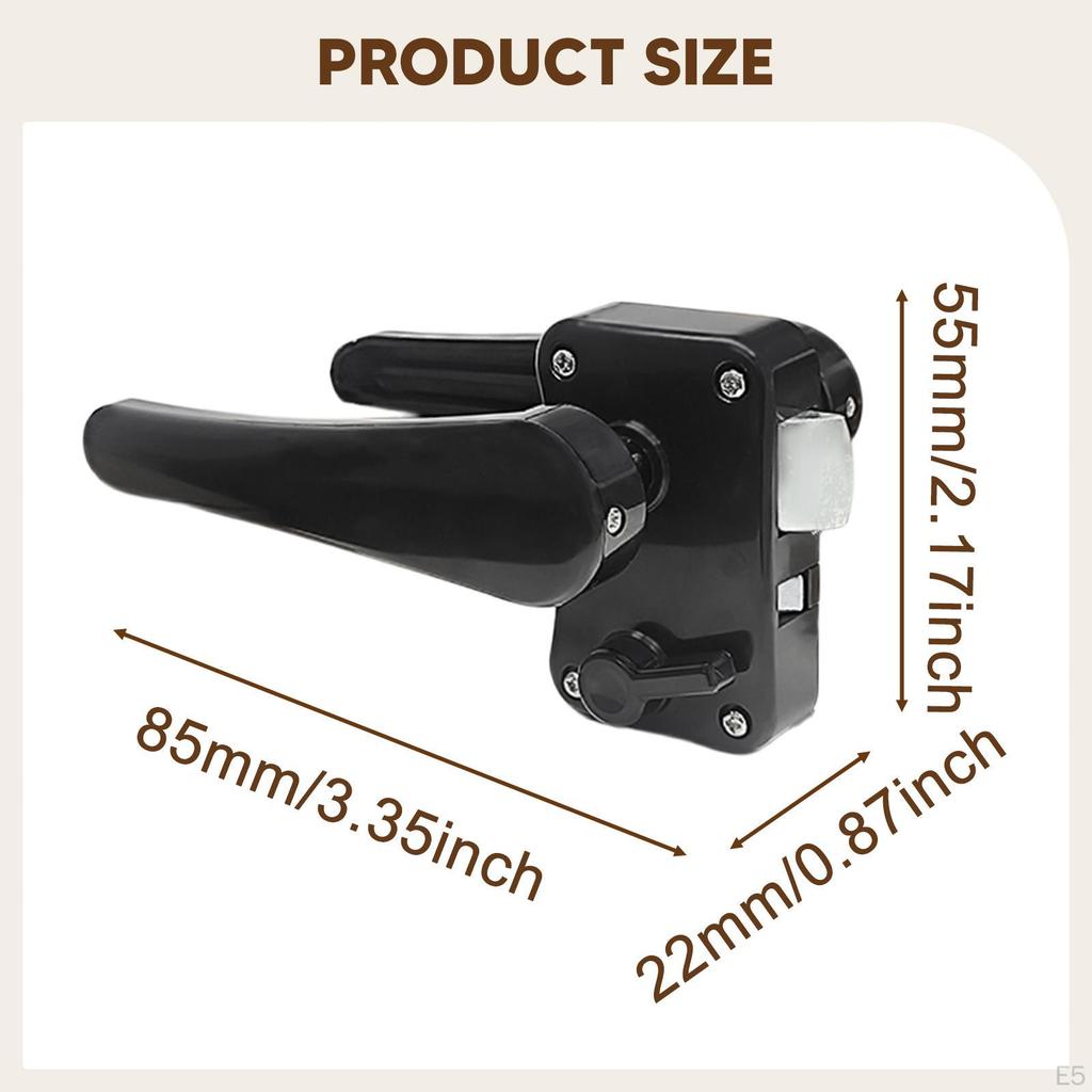 RV Toilet Door Lock Bathroom Metal Furniture Hardware Easy Installation Latch Level for