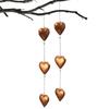 Small Metal Heart Wall Decor Metal Heart Shaped Art Decor 3D Love Symbol Sign Golden Antique Finish With Rope Home Ambiance