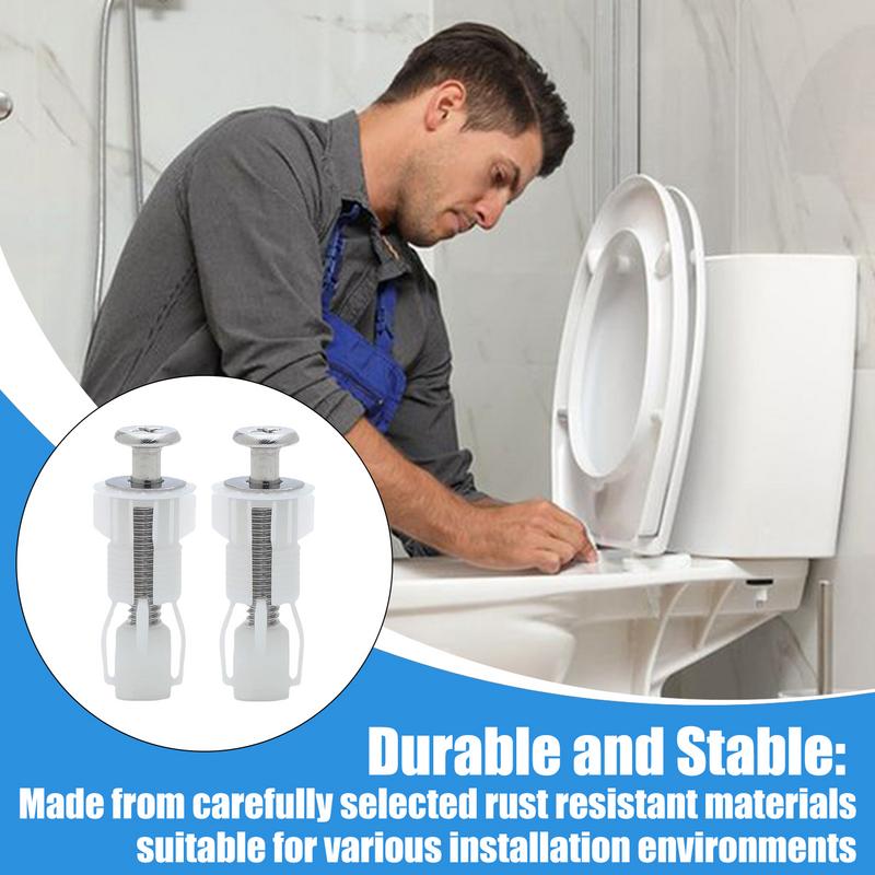Запасной комплект винтов для сиденья унитаза, сантехнические принадлежности для ванной комнаты, 2 шт., крепеж для затягивания сиденья унитаза, для напольного монтажа