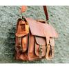 New Men Classic Leather Handmade Shoulder Vintage Brown Genuine Laptop Briefcase