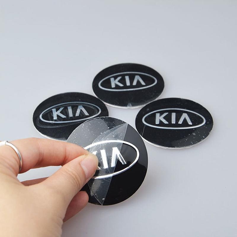 COZN3 4Pcs Car Tire Wheel Hub Center Cover Badge Sticker For Kia Sportage Carnival Seltos Sorento Rio Borrego Ceed Forte K3 K5 EV3 EV6