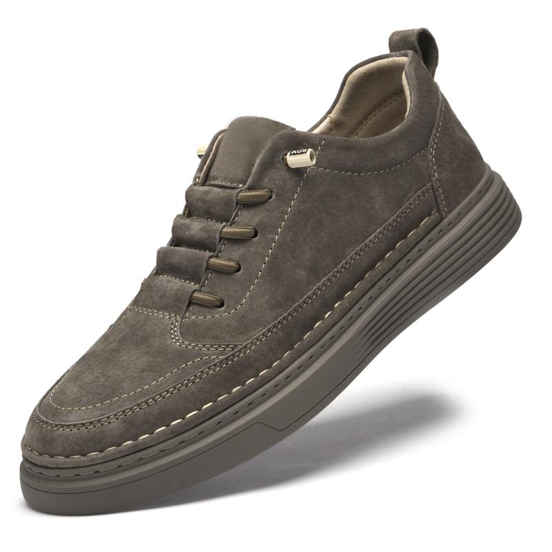 Весенние и осенние повседневные кожаные мужские туфли, легкие мужские кроссовки, дышащая спортивная обувь для мужчин, обувь для скейтборда