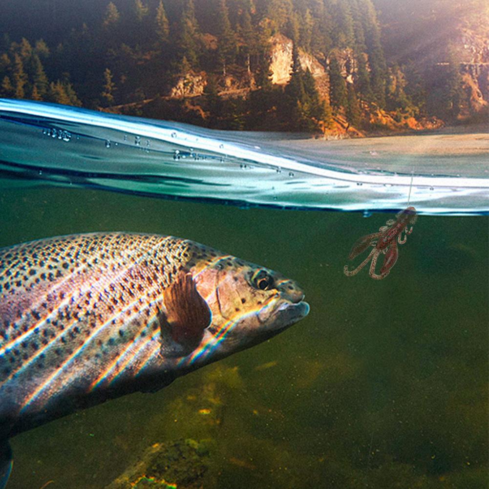 5pcs 5cm Artificial Bait Fishy Smell Fishing Bait Crayfish Soft Fishing Lure Fishing Accessories