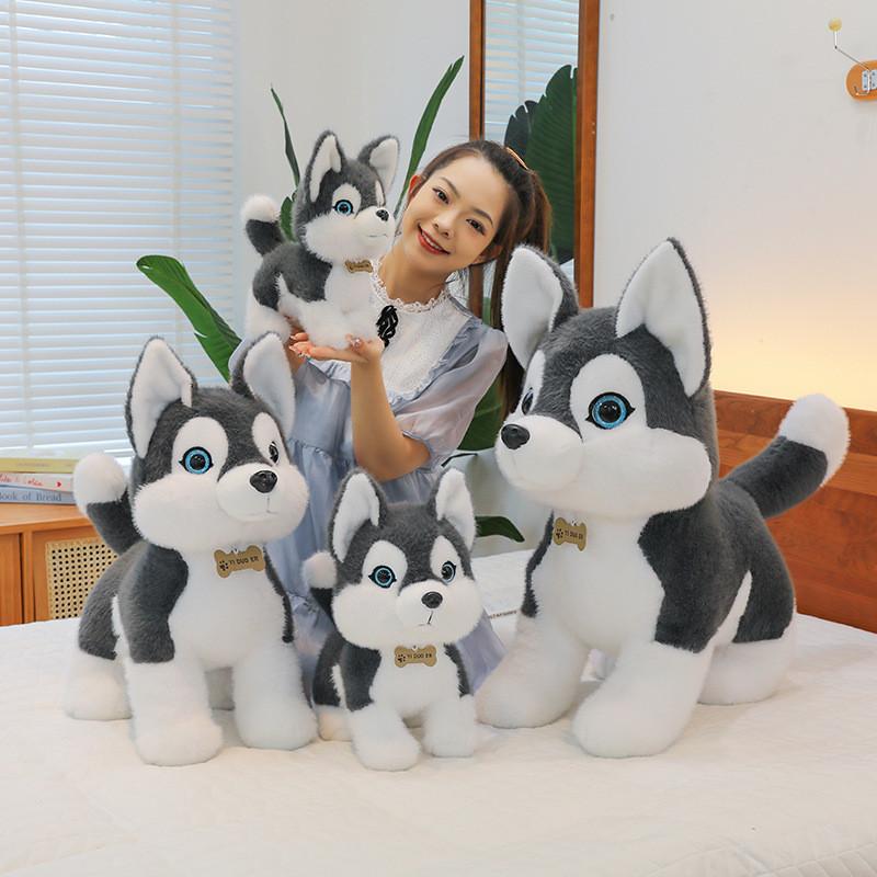 Charming Gray Husky Stuffed Animal Plush Toy Ideal For Kids And Pet Lovers Alike