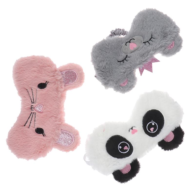 Женская плюшевая маска для глаз с белой пандой, повязка на глаза, повязка на глаза, маска для сна, подарок