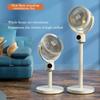 Air Circulation Fan Silent 8000mAh Table Vertical Floor Standing Fan Air Convection Spiral Turbine Cooling Fan USB Charging