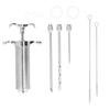 2 OZ Meat Injector Syringe Stainless Steel Seasoning Injector Cooking Syringe with 3 Needles