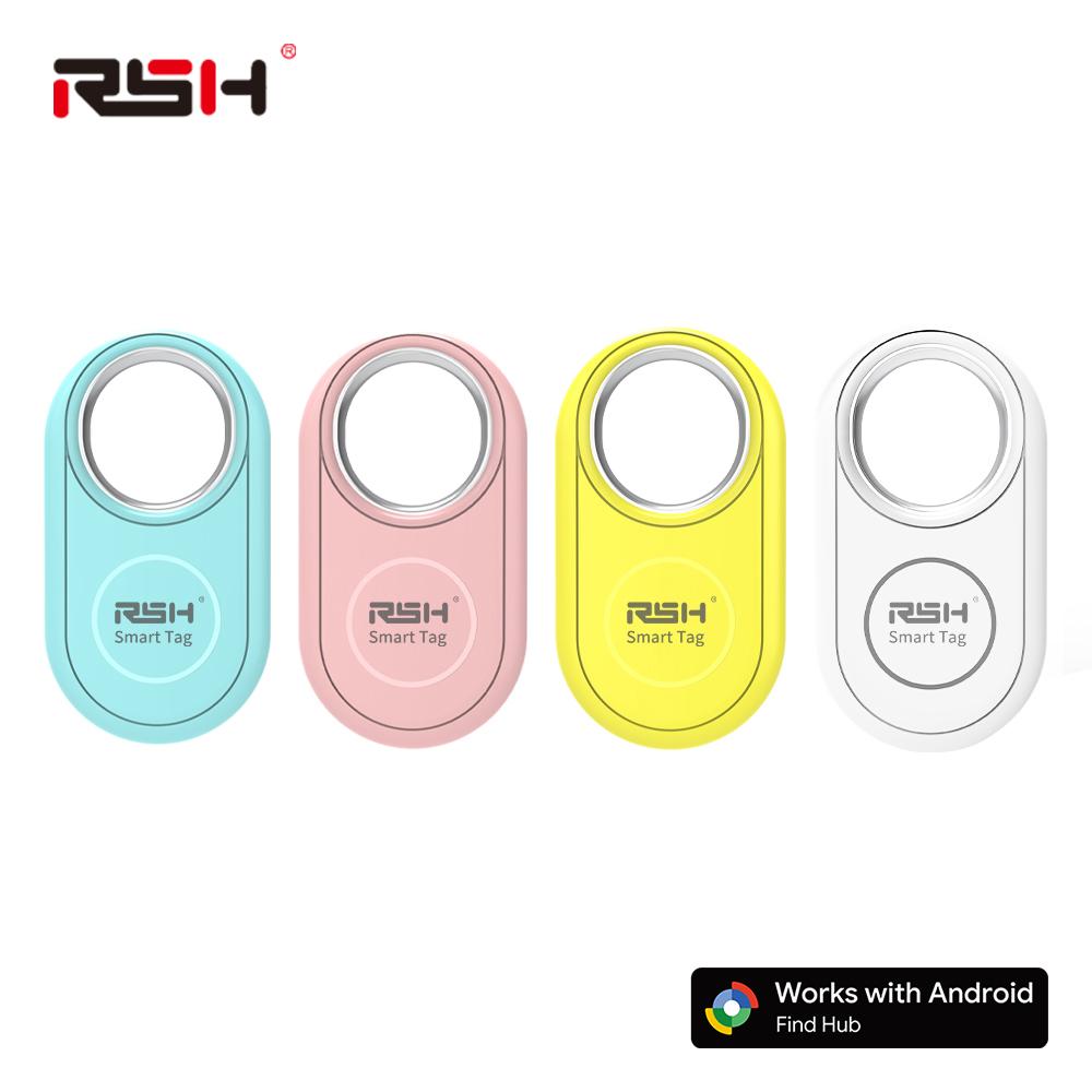 RSH 4PCS GPS Tracker for Samsung Global Finder Work with Android Google's Find Hub Anti-loss Alerts Smart Tag Sound Fast Locator