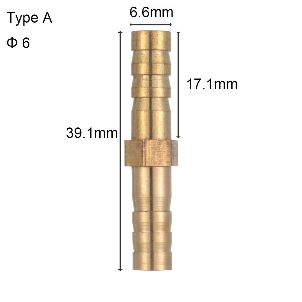 6/8/10/12ММ Ремонт Латунь Ёлочка Штуцер Соединитель Союзник Топливо Вода Жидкости Воздух Труба Трубка Соединители