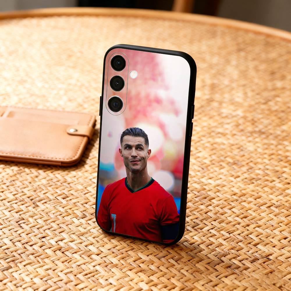 Чехол для телефона C-Cool C-Cristiano R-Ronaldo 7 для Samsung A73,A21s,A22,A31,A32,A52,A53,A71,A80, Мягкий черный корпус