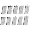 AKOAK 10 Pieces 25mm X 50mm Antique Silver Rectangle Pendant Trays Pendant Blanks Cameo Bezel Settings for Photo Charm,Cabochon and Jewelry Making