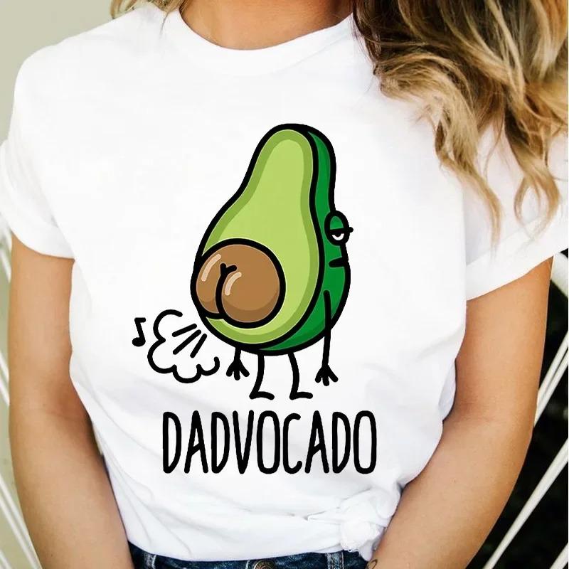 Beautiful Avocado Tshirt Womens Tops Summer Loose Cartoon Aesthetic Casual Tshirt Retro Harajuku Tshirt Ladies Street Wear