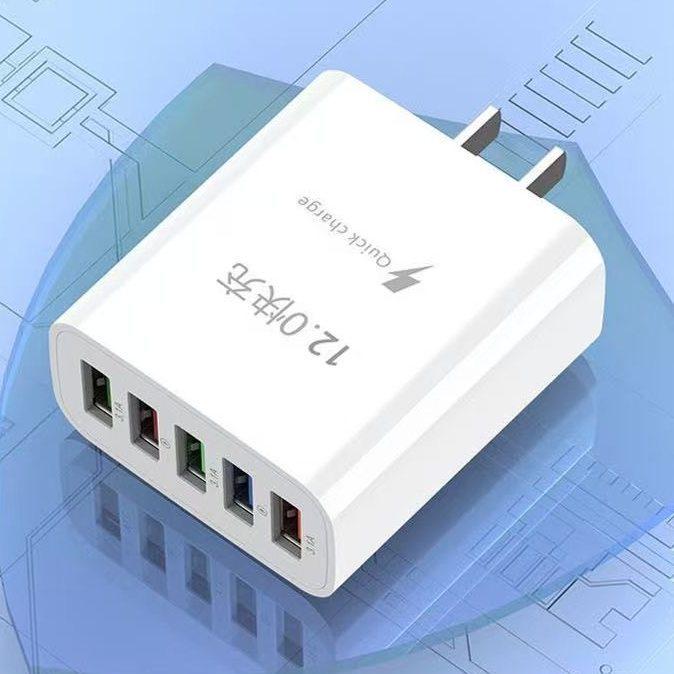 Быстрое зарядное устройство GaN 180 Вт с PD3.0, QC3.0, Super Flash Charge, 6 портов USB, Автоматическое отключение