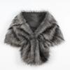 Bride fox fur cape shawl fluffy cos cape