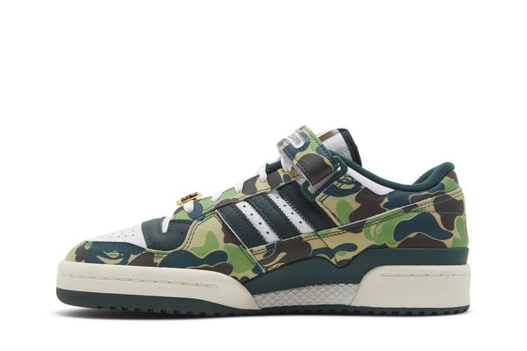 Men's Sneakers adidas Forum 84 Low Bape 30th Anniversary Green Camo Cloud White/Core White/Metallic Gold