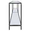 Console Table White 200 x 35 x 75.5 cm Tempered Glass