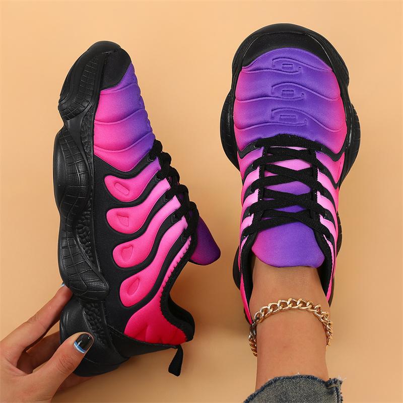 Женские кроссовки, модные туфли на платформе радужного цвета, повседневная обувь для ходьбы, удобная и легкая женская вулканизированная обувь для активного отдыха