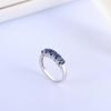 Классическое серебряное женское кольцо с натуральным синим кианитом 1,5 карата, изысканные украшения для женщин, хороший подарок
