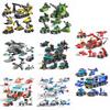 Mini Size 6 In 1 Building Blocks DIY Police Car Fire Truck Castle Model Bricks Kids Educational Toys Gifts