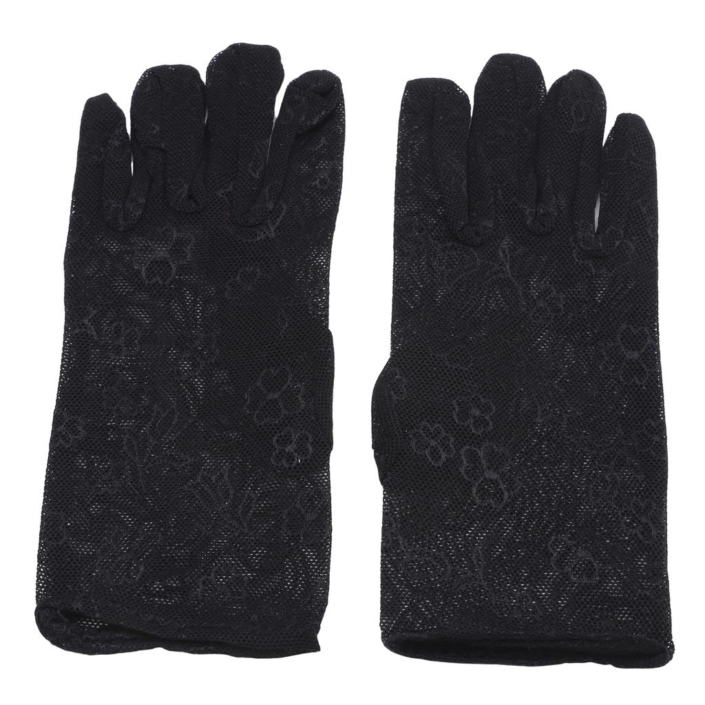 Женские перчатки для защиты рук на открытом воздухе, жаккардовые велосипедные солнцезащитные кремы, короткие кружевные варежки