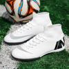 Fashion Hot Sale Men High Ankle Football Boots Soccer Cleats Turf Shoes White Soccer Shoes Indoor Futsal Sneakers Chaussure Football
