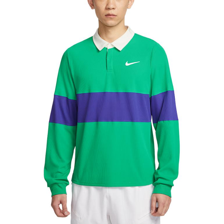 Nike Dri FIT ADVCourt Slam SS25 Tennis Top Men's Stadium Green/Midnight Blue/White IB8142-324