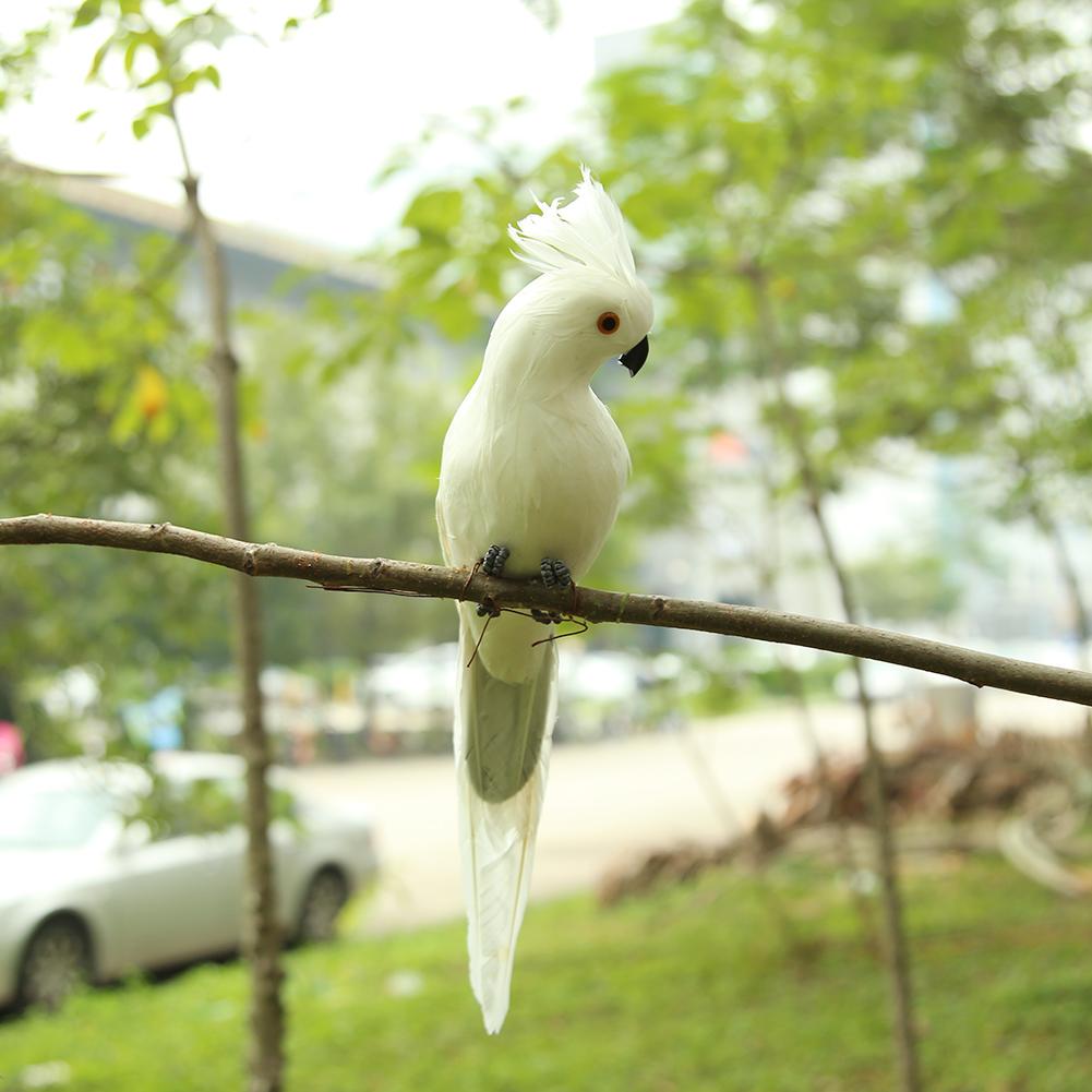 Великобритания Креативные пенопластовые перья Искусственные попугаи Имитация модели птицы Садовый декор