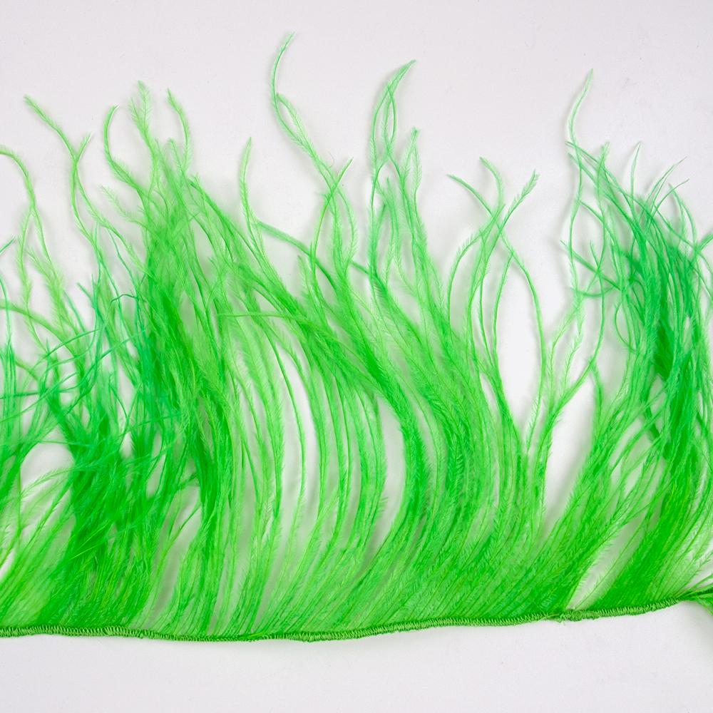 Feather1Meter Ostrich Feathers Fringe Trimming String 10-15/15-18/18-22cm Plumes Ribbon For Crafts Dress Sewing Accessories