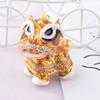 Key Holder Metal Car Key Chain Rotated Dance Lion Keychain Crystal Dance Keyring Purse Pendant