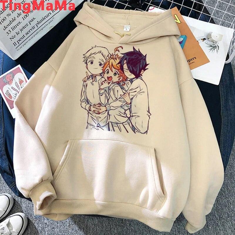 The Promise Neverland Hoodies Unisex Harajuku Y2k Aesthetic Anime Graphic Unisex Sweatshirts Anime Korea Unisex Hoodie