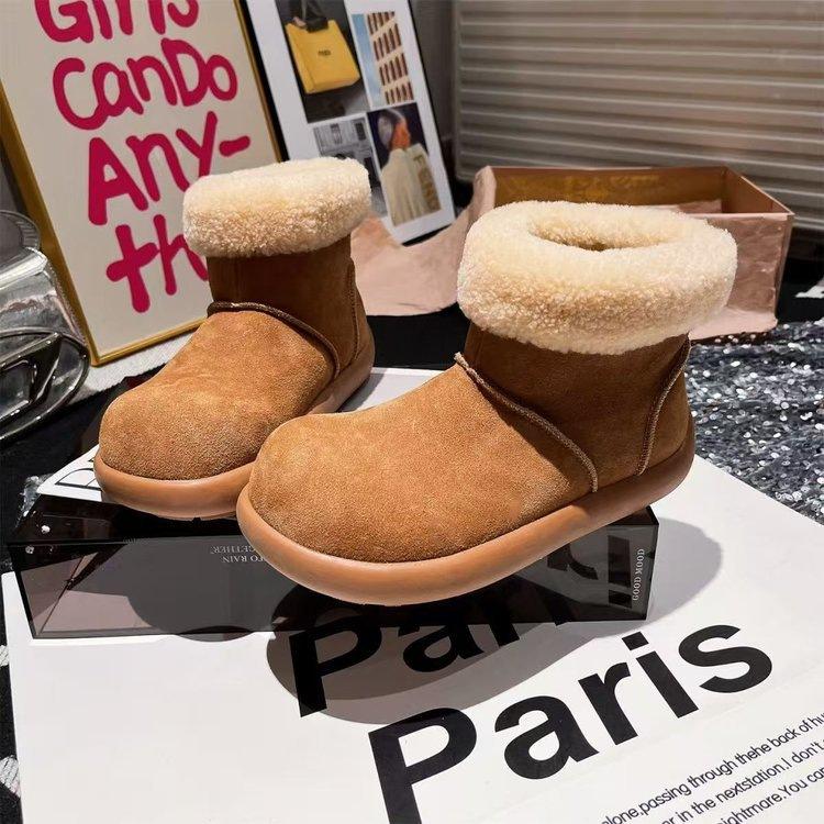 Сноубутсы новые зимние теплые ботинки на толстой подошве Birkenstock короткие ботинки осенние и зимние утолщенные хлопковые ботинки