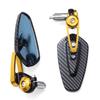 1Pcs Motorcycle Rearview Mirror Carbon Fiber Pattern Handlebar Mirror Modified Inverted Rear Mirror Motorbike Accessories