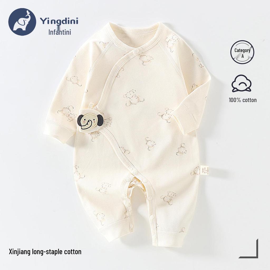 Комплект пижамы унисекс из чистого хлопка для новорожденных с бабочкой