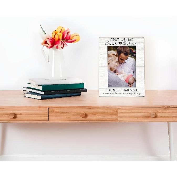 Baby Picture Frame 4x6, Family Wooden Picture Frame, Families Frames, New Baby Gifts, Newborn Babies Gifts, First We Had Each Other Family Decorative