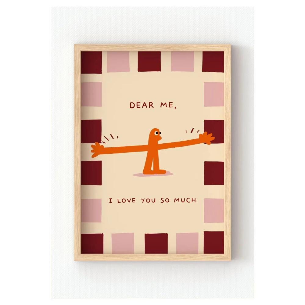 Ask Me about My Dream Checkered Canvas Printing I Love You So Much Couple Wall Art Poster for Modern Living Room Home Decor Gift