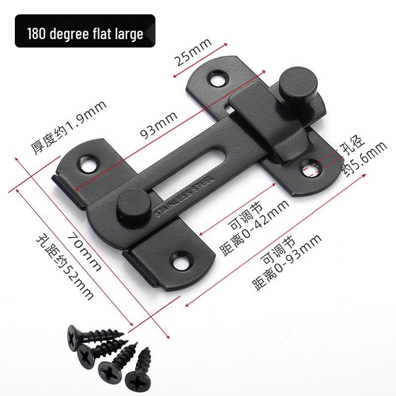 Modern Stainless Steel Sliding Bolt Latch for Bathroom, Pet Cage, Barn Door, Anti-theft Lock