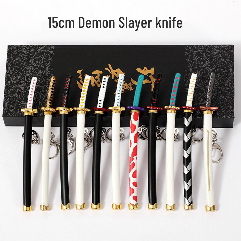 Demon Slayer Tanjiro & Zenitsu Flame Pillar Figurine Keychain (15CM)