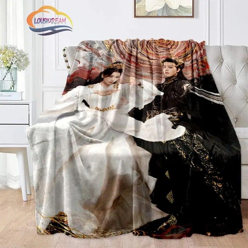 Hot Tv Love Between Fairy and Devil Blanket Cang Lan Jue Dong Fang Qing Flannel Bedroom Bedding Sofa Soft Bedspread