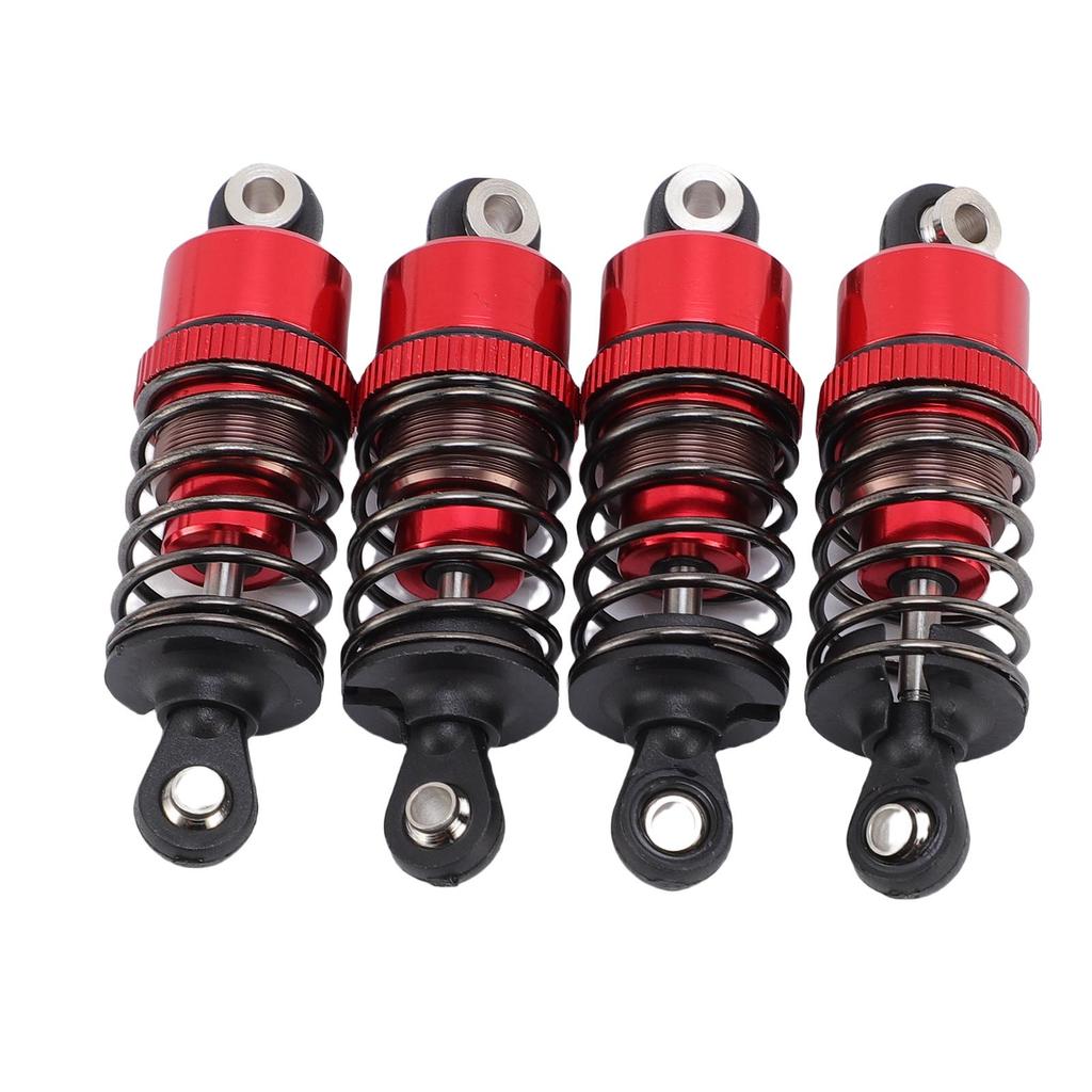 4 Pcs RC Car Shock Absorber 52mm Oil Pressure Damping Aluminum Alloy RC Shock Absorber Damper for 1 10 Model Cars Red