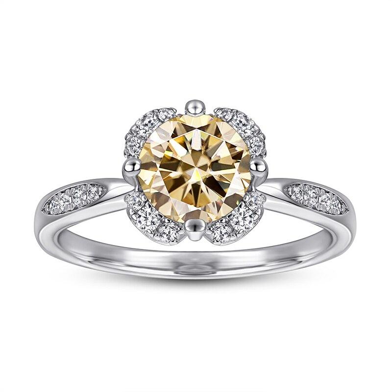 BagueRingen, роскошные кольца из стерлингового серебра 925 пробы с настоящим муассанитом, 1 карат, розовый, синий, зеленый цвет, муассанит, камень, ювелирные изделия для свадебной вечеринки