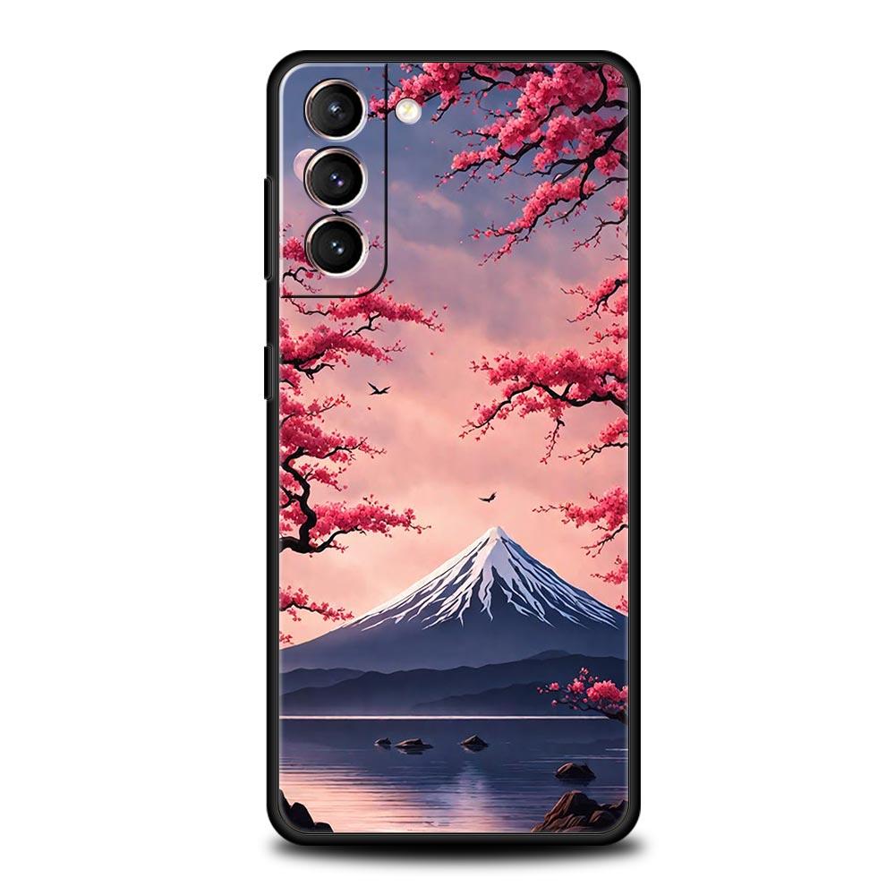 Япония Гора Фудзи Цветение сакуры Чехол для телефона Для Samsung Galaxy S25 Edge S24 S23 S22 S21 Ultra S20 FE 5G S10 S10E S9 Plus