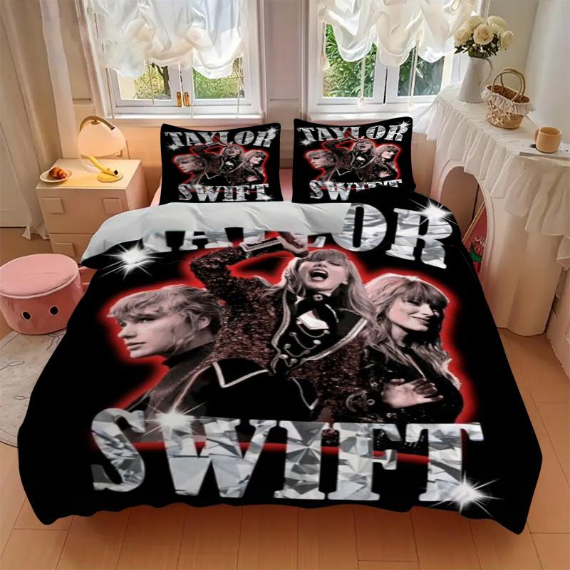 3pcs Taylor Swift Duvet Cover Set, Includes 1 Duvet Cover and 1/2 Pillowcases (No Insert) yy251104230
