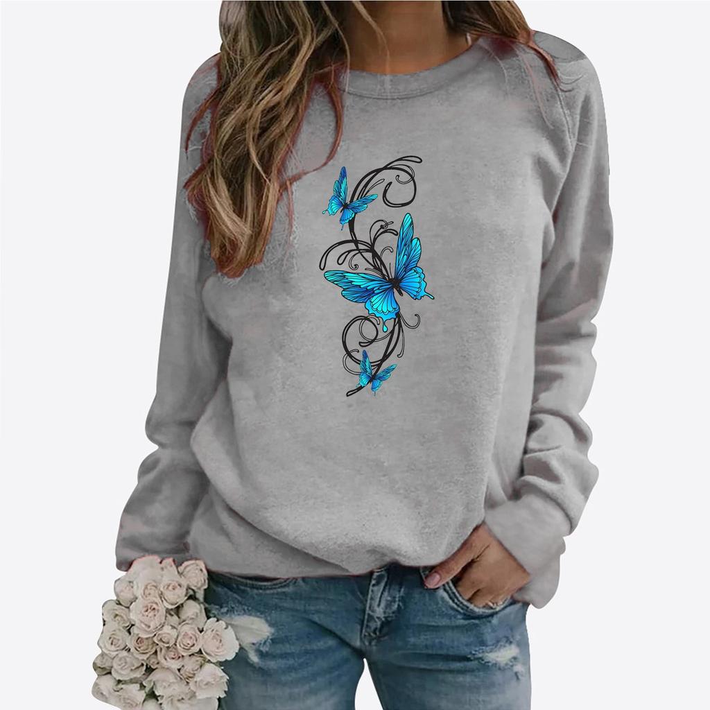 Новые толстовки с рисунком бабочек, модные толстовки с 3D-принтом, женские толстовки с длинным рукавом, толстовки Y2k, свободные пуловеры, топы, женская одежда