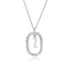  Sterling Color Gold Tone 26 Letters Z Alphabet Initial Long Chain Necklaces Ovals High End Jewelry Crystal Stone Cubic Zircon ChokerLuxury