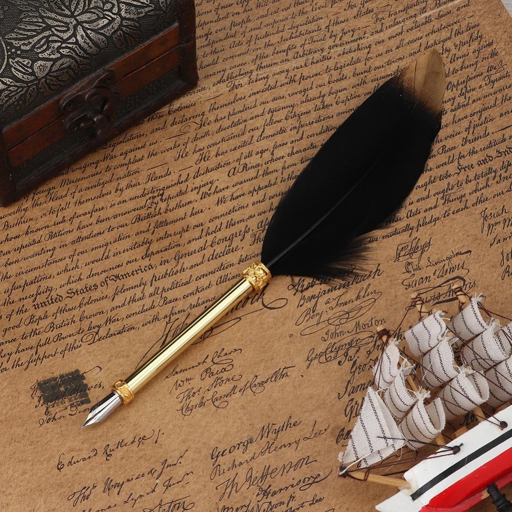 24cm/9.4in Calligraphic Pen Set Metal Quill Pen Set Retro Dip Pen Set For Adults