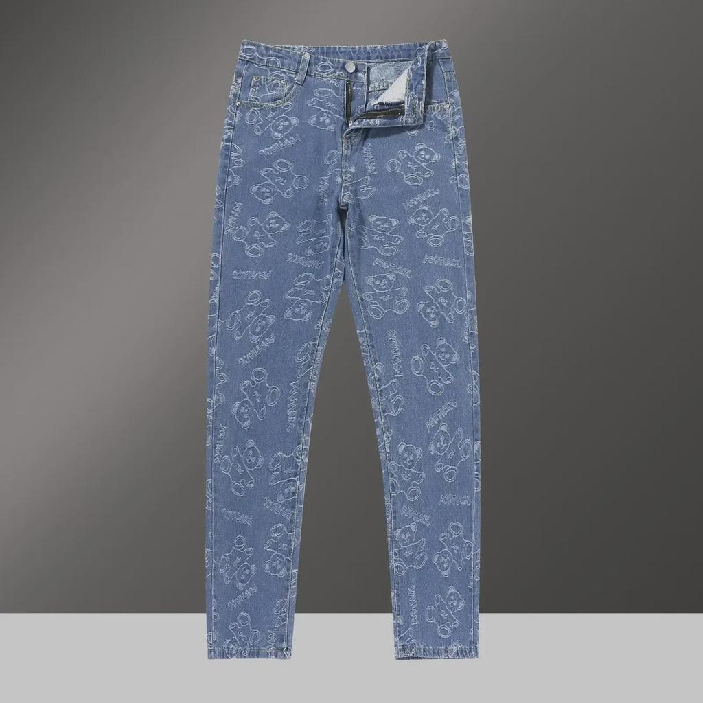 Men's Slim Korean Style Denim Jacket and Pants Set - Trendy Spring/Autumn Student Fashion