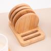 Bamboo Coasters Anti-Slip Heat Resistant Cup Mat Eco-Friendly Tea Coffee Pad Placemats for Home Kitchen Restaurant Bar Office